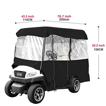 Happybuy Golf Cart Cover 4 Passenger Weatherproof Durable