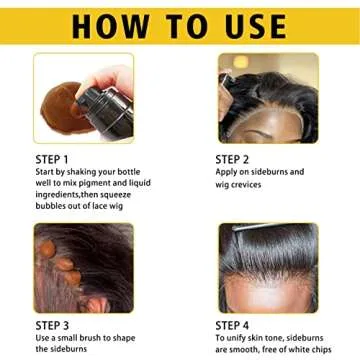 Melting Lace Lace Tint Mousse for Women - Natural Finishing Color on Wigs, Toupees, and Hairpieces - Wig Glue Tool Set (Mocha- Medium Brown)