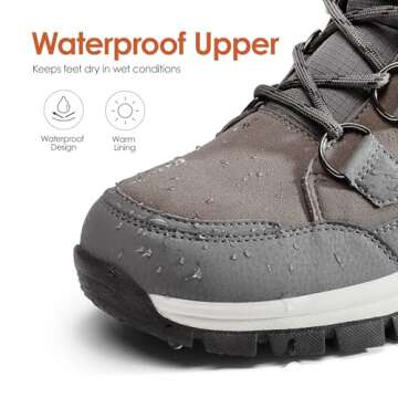 DREAM PAIRS Waterproof Snow Boots for Women, Faux Fur Cozy Warm Insulated Winter Boots Lace Up Mid-C...