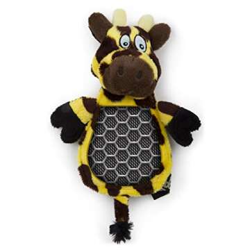 Durable Hear Doggy Giraffe Plush Dog Toy with Silent Squeaker