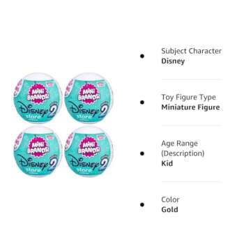 5 Surprise Mini Brands Disney Store Exclusive Series 1 Capsule Collectibles (4 Capsules (Series 2)),...