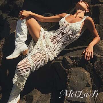 MeiLuSi Women's Cowgirl Boots for Women Embroidered Knee High Cowboy Boots Fashion Pull on Tall Western Boot