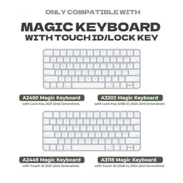 Dexnor Case for Apple Magic Keyboard with Touch ID/Lock Key 2021/2024, Hard Travel Storage Case Dust...