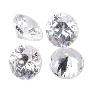 Pandahall 50pcs Clear Grade A Rivoli Xilion Diamond Shaped Cubic Zirconia Cabochons Chaton Rhinestone DIY Embellishment Faceted 4x2.5mm