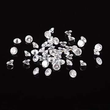 Pandahall 50pcs Clear Grade A Rivoli Xilion Diamond Shaped Cubic Zirconia Cabochons Chaton Rhinestone DIY Embellishment Faceted 4x2.5mm