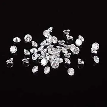 Pandahall 50pcs Grade A Rivoli Cubic Zirconia Cabochons