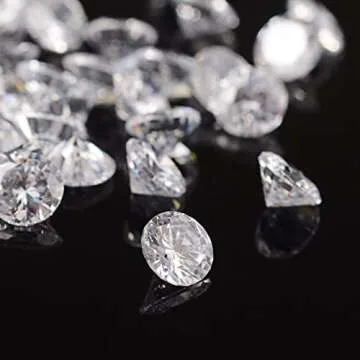 Pandahall 50pcs Grade A Rivoli Cubic Zirconia Cabochons