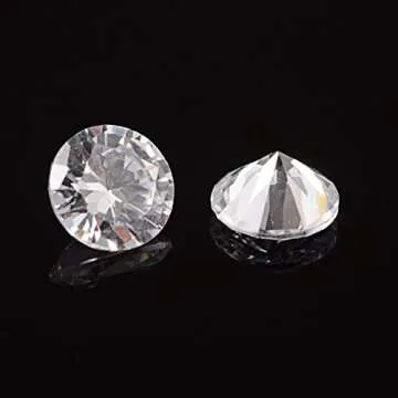 Pandahall 50pcs Grade A Rivoli Cubic Zirconia Cabochons