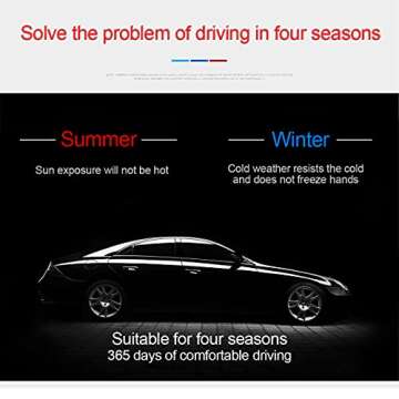 Bling Soft Leather Steering Wheel Cover for Women