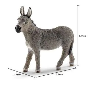 Schleich Farm World Realistic Donkey Figurine - Durable & Fun Toy
