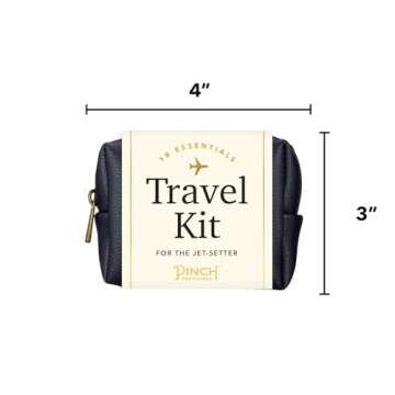 Pinch Provisions Travel Kit, Includes 18 Must-Have Emergency Essential Items for Travelling, Ideal Road Trip or Airport Gift for Friends, Family & Peers, Portable Pouch
