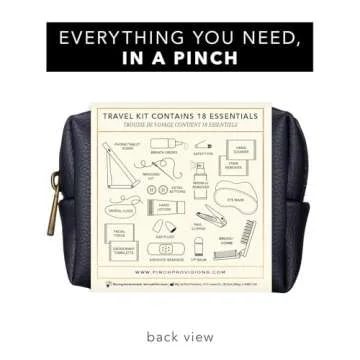 Pinch Provisions Travel Kit, Includes 18 Must-Have Emergency Essential Items for Travelling, Ideal Road Trip or Airport Gift for Friends, Family & Peers, Portable Pouch