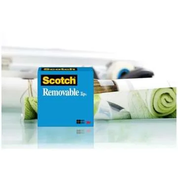 Scotch Removable Tape, 1/2 in x 1,296 in, 1 Box/Pack, Post-it Technology (811)