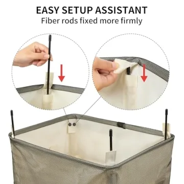 WOWLIVE Large Rolling Laundry Basket Wheels 90L Collapsible Tall Laundry Hamper Handle Foldable Dirty Clothing Basket Fold up Rectangular Hampers for Laundry Dorm Room (Beige)