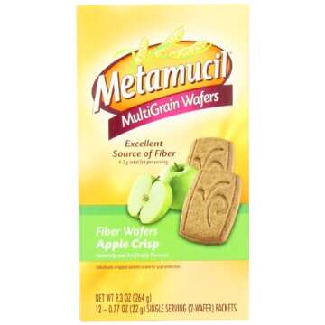 Metamucil Meta Multi-grain Fiber Wafers by Meta Apple Crisp 24 count (Pack of 3) (OLD)