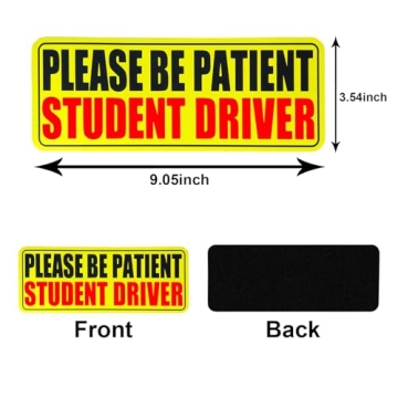 Student Driver Magnets - Safety Reminder Stickers