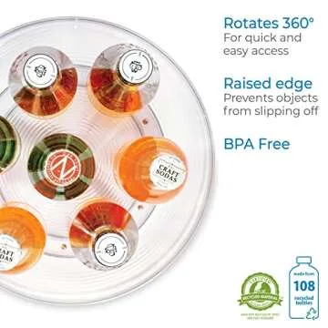 iDesign Linus Turntable for Easy Kitchen Organization