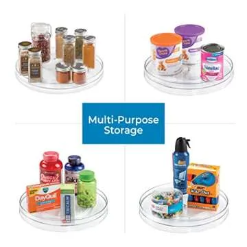 iDesign Linus Turntable for Easy Kitchen Organization