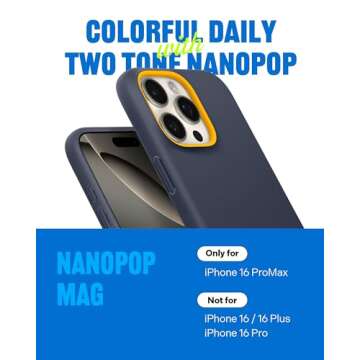 Caseology Nano Pop Mag for iPhone 16 Pro Max Case [Dual Layer Silicone Case Compatible with Magsafe]...