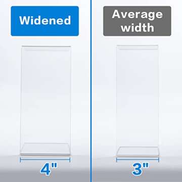 6 Pcs Large Acrylic Risers, 4" Widen Clear Rectangular Amiibo Funko POP Figures Acrylic Display Stand, Showcase Collectibles Display Risers Shelf for Organize and Decoration