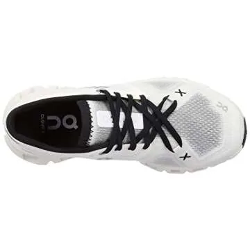 On Women's Cloud X 3 Sneakers, White/Black, 9.5 Medium US