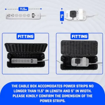 Stylish Cable Management Box for Home and Office Decor