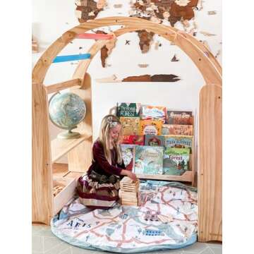 Aurora Playstand Waldorf Imaginative Playarch Kids Playhouse, Indoor, Castle Tent for Girls Boys, Play Cottage Toddler, Montessori Floor Bed, Toddler Play Arch, Pretend Play