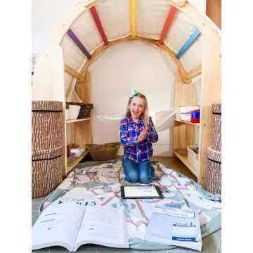 Aurora Playstand Waldorf Imaginative Playarch Kids Playhouse, Indoor, Castle Tent for Girls Boys, Play Cottage Toddler, Montessori Floor Bed, Toddler Play Arch, Pretend Play