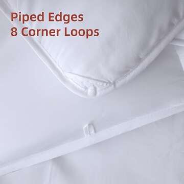 L LOVSOUL Down Alternative Queen Comforter Duvet Insert,All Season Duvet Insert with Corner Tabs,White Comforter Queen Size 90x90Inches