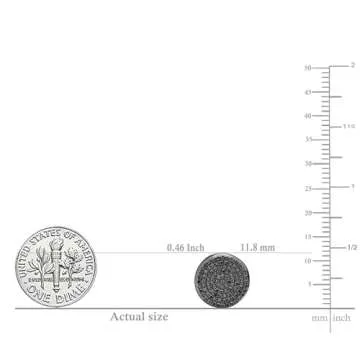 Dazzlingrock Collection Round Black Diamond Diamond Hip Hop Unisex Stud Earring (0.40 ctw, Color Black, Clarity Opaque) in Black Plated 14K Solid White Gold, Screw Back