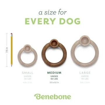 Benebone Ring Durable Chew Toy for Medium Dogs