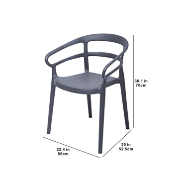 Curved Back Chairs Set of 2 - Stylish, Sturdy Design