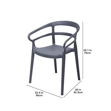 Curved Back Chairs Set of 2 - Stylish, Sturdy Design