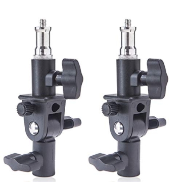 WELLMAKING 2PCS U Shape Tilt Adapter for Light Stand with Swivel Mounting