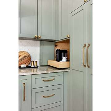 Goo-Ki 6 Pack Antique Brass 5-Inch(128mm) Center to Center Arch Cabinet Pulls Drawer Handles Zinc Alloy Mid-Century Modern Hardware for Kitchen and Bathroom Cupboard