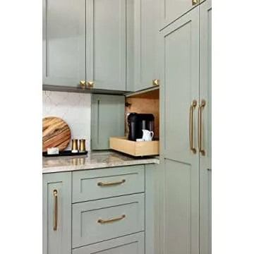 Goo-Ki 6 Pack Antique Brass 5-Inch(128mm) Center to Center Arch Cabinet Pulls Drawer Handles Zinc Alloy Mid-Century Modern Hardware for Kitchen and Bathroom Cupboard