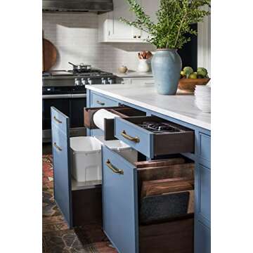 Goo-Ki 6 Pack Antique Brass 5-Inch(128mm) Center to Center Arch Cabinet Pulls Drawer Handles Zinc Alloy Mid-Century Modern Hardware for Kitchen and Bathroom Cupboard