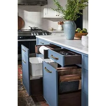 Goo-Ki 6 Pack Antique Brass 5-Inch(128mm) Center to Center Arch Cabinet Pulls Drawer Handles Zinc Alloy Mid-Century Modern Hardware for Kitchen and Bathroom Cupboard