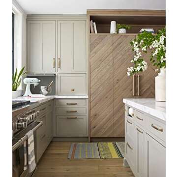 Goo-Ki 6 Pack Antique Brass 5-Inch(128mm) Center to Center Arch Cabinet Pulls Drawer Handles Zinc Alloy Mid-Century Modern Hardware for Kitchen and Bathroom Cupboard