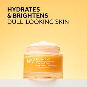 No7 Radiance+ Brightening Vitamin C Moisturizer Face Cream - Skin Nourishing Face Moisturizer - Fast...