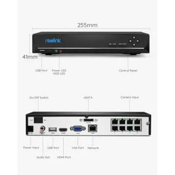 REOLINK 8CH NVR for Reolink PoE Cameras with 2TB HDD