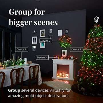 Twinkly Strings 600 LED RGB+White, LED Light String, in- and Outdoor Smart Multicolor LED Lights, Mappable LEDs, Compatible with Alexa, and Google Home, IP44, Black Wire, 157.5ft