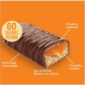 Little Secrets Milk Chocolate Caramel Cookie Bars | 8 Minis | Made in Europe | Nothing Artificial & No Sugar Alcohols | Sustainable Cocoa | 3.4 Ounce, Pack of 1