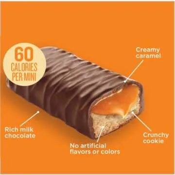 Little Secrets Milk Chocolate Caramel Cookie Bars | 8 Minis | Made in Europe | Nothing Artificial & No Sugar Alcohols | Sustainable Cocoa | 3.4 Ounce, Pack of 1