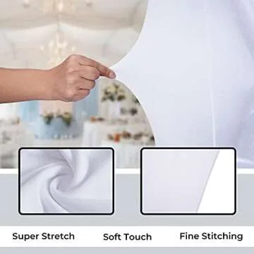 Babenest Spandex Folding Chair Covers - 30PCS Upgraded Universal Stretch Washable Fitted Chair Slipcovers Protector for Wedding, Holidays, Banquet, Party, Celebration (White)