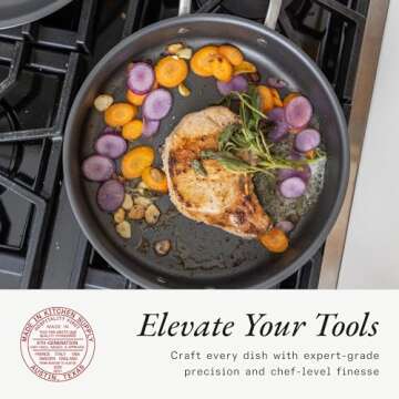 Made In Cookware - 3.5 Quart Non Stick Saute Pan With Lid - 5 Ply Stainless Clad - Professional Cookware - Crafted in Italy - Induction Compatible