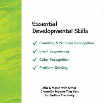 CreateOn Magna-Tiles The Very Hungry Caterpillar Toys, Magnetic Building Toys from The World of Eric Carle Books, Educational Magnetic Tiles Toys for Ages 3+, 16 Pieces