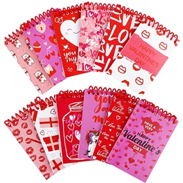 Elcoho 48 Mini Valentine Notepads for Parties and Gifts