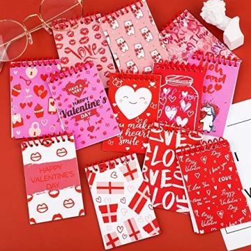Elcoho 48 Mini Valentine Notepads for Parties and Gifts