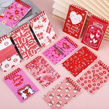 Elcoho 48 Mini Valentine Notepads for Parties and Gifts